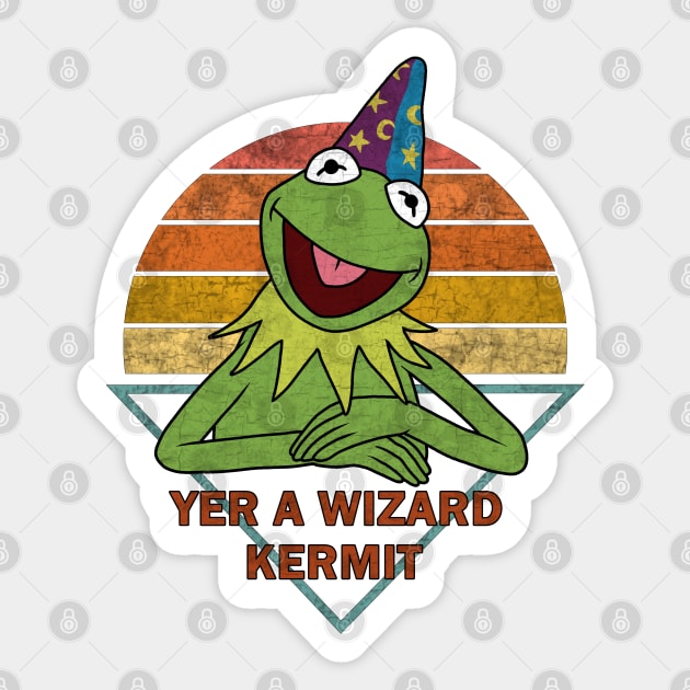 Yer A Wizard Kermit Sticker by valentinahramov